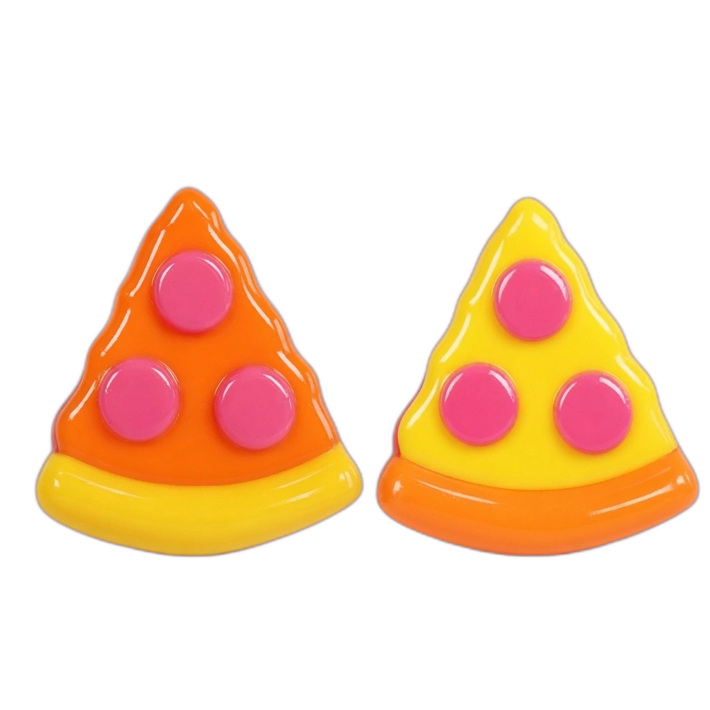 Fidget Pizza Squishy 2 Pcs, Squishy Pizza & Cake Desk Buddies