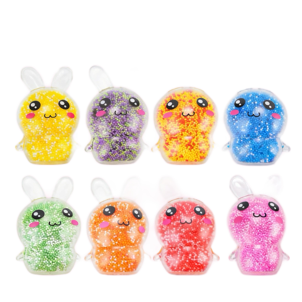 Foam Bead Bunny Squishy 8 Pack Soft Squeeze Sensory Toy