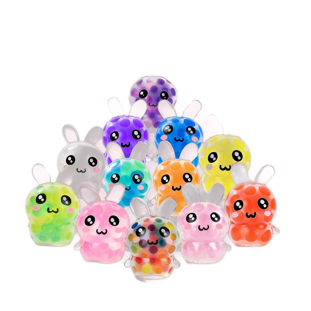Gift Box Bunny Squishy 12 Pack Water Bead Kawaii Toy Set