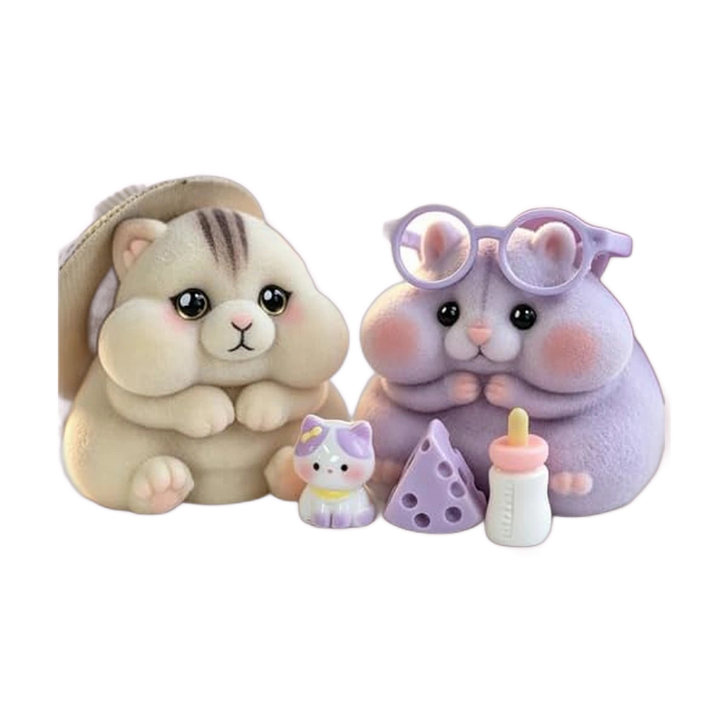 Hamster And Cat Squishy 2 Pack Slow Rising Stress Set