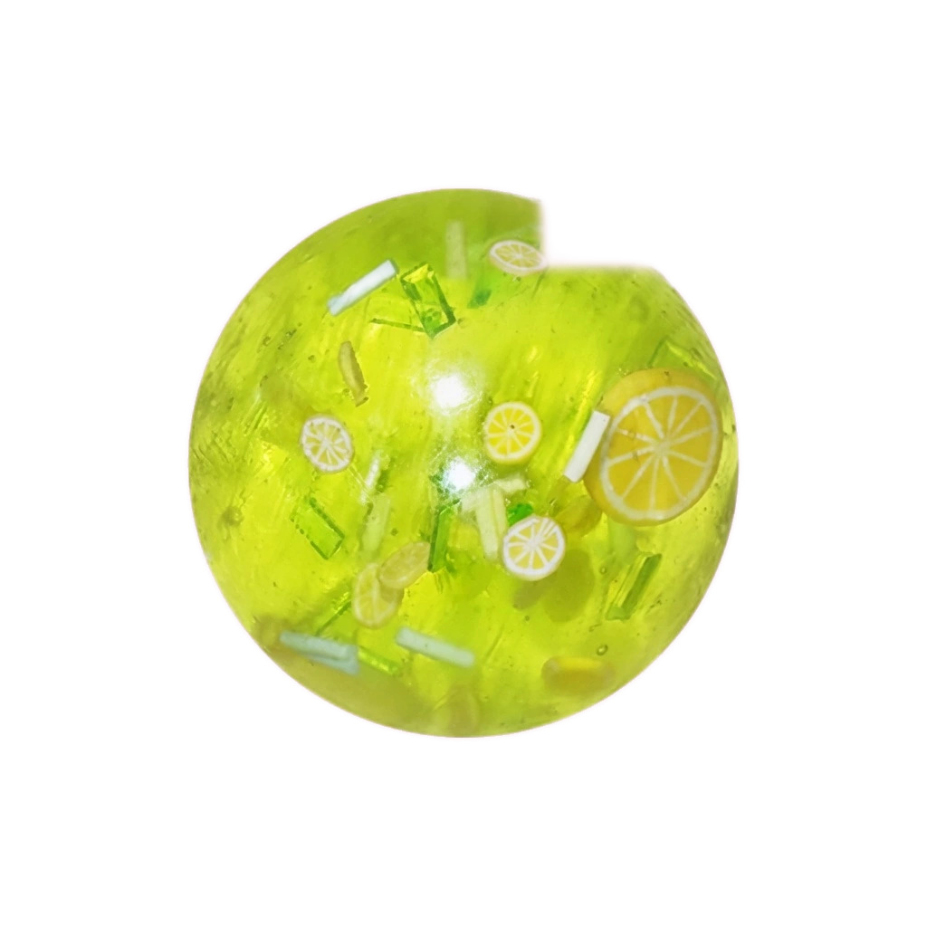 Jelly Lemon Squishy Ball With Fruit Slices, Squishy Fidget Toy