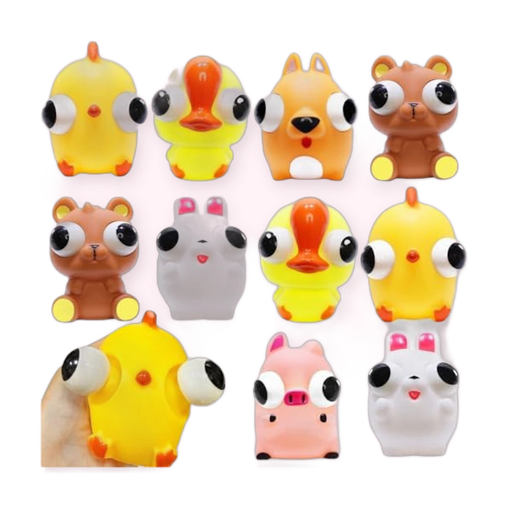 Jumbo Animal Eyeball Squishy Squeeze Toys – 6 Pack