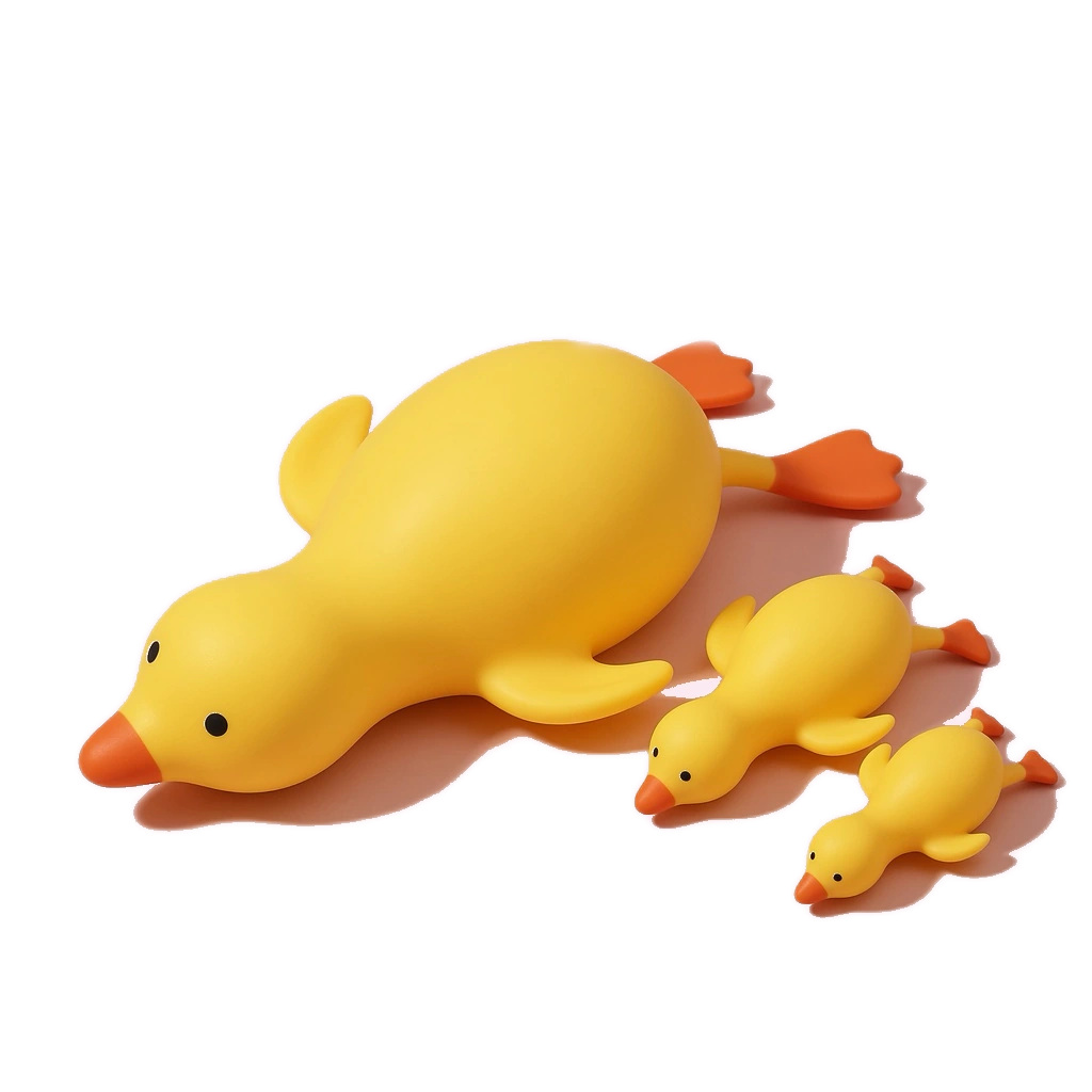 Jumbo Duck Squishy Set, 3 Sizes Slow Rising Toy