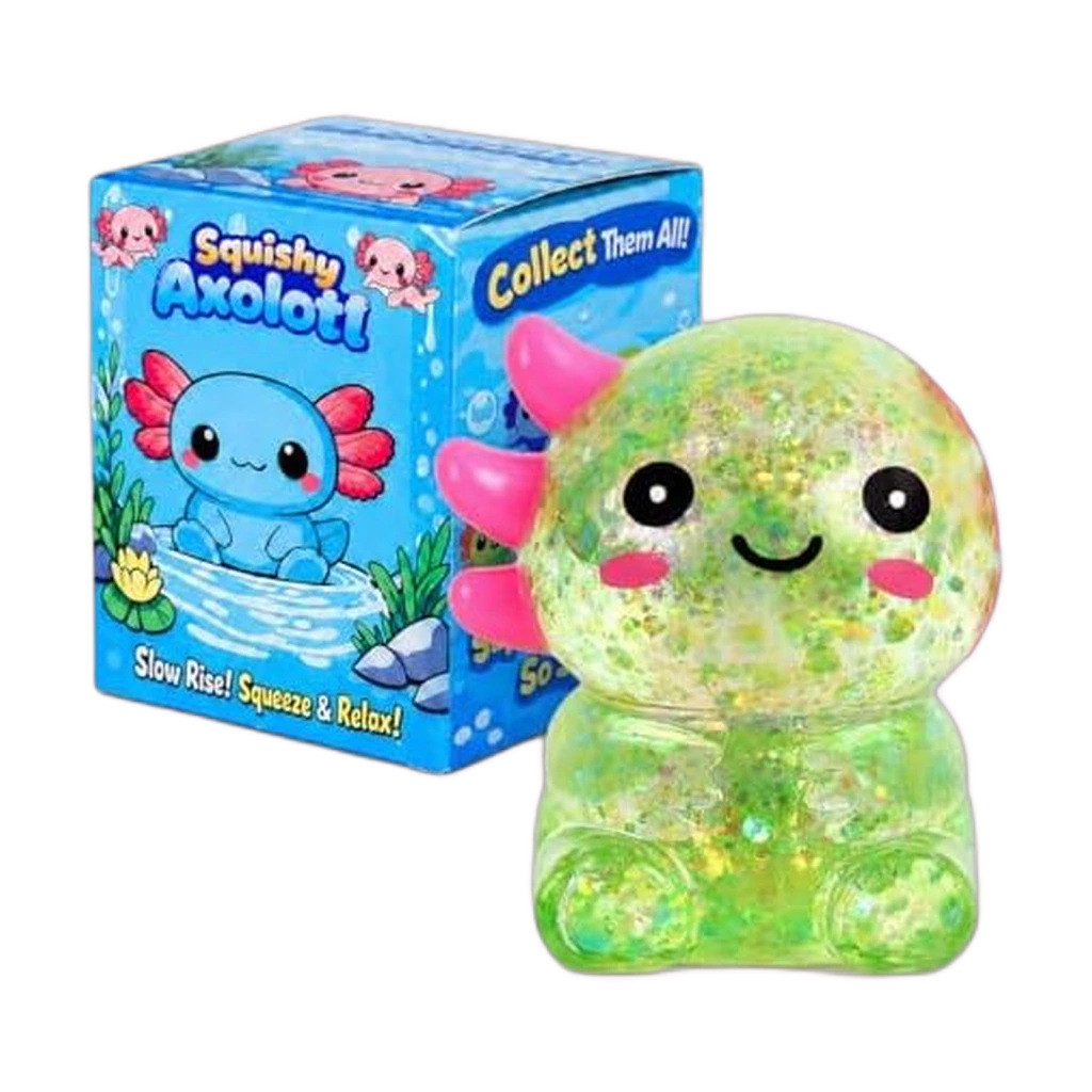 Kawaii Axolotl Squishy: Big-Eyed Squeeze Fidget