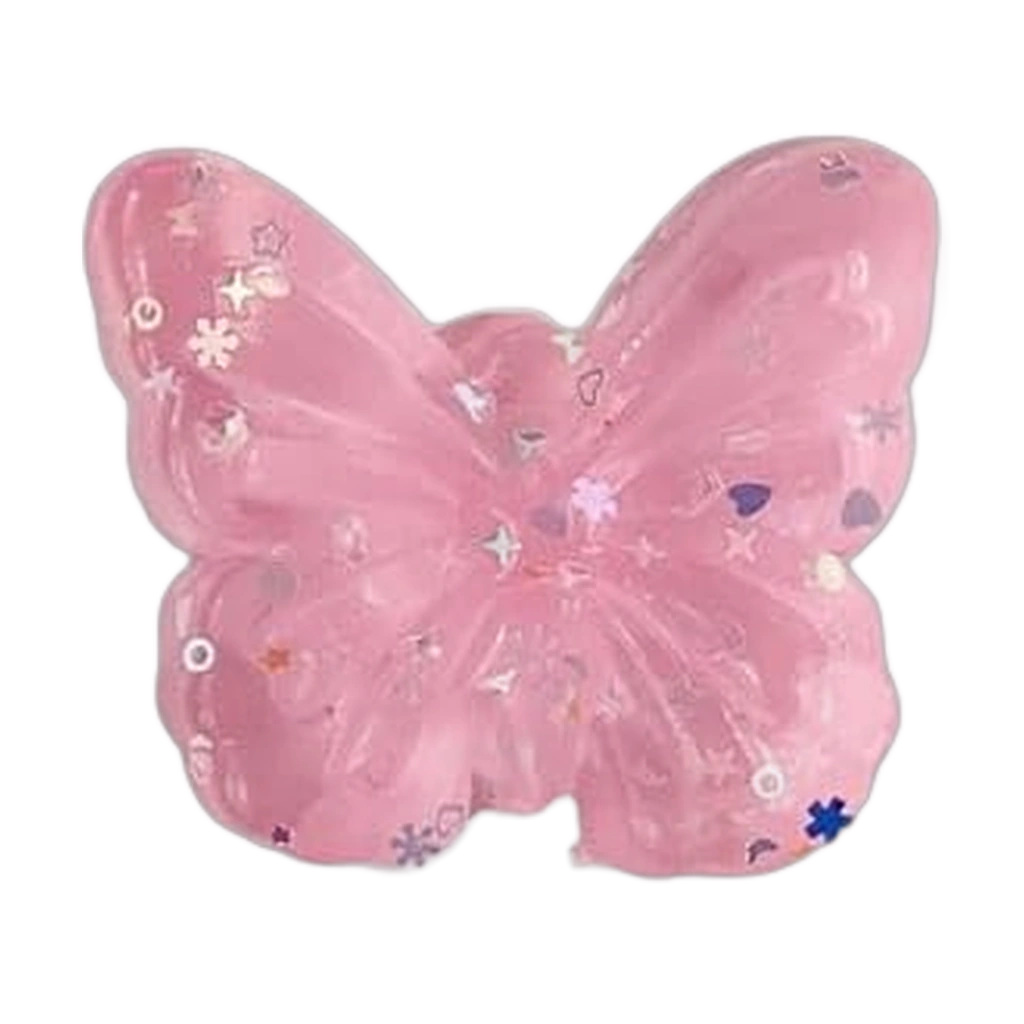 Kawaii Butterfly Squishy Pink Clear Slow Rising Fidget Toy