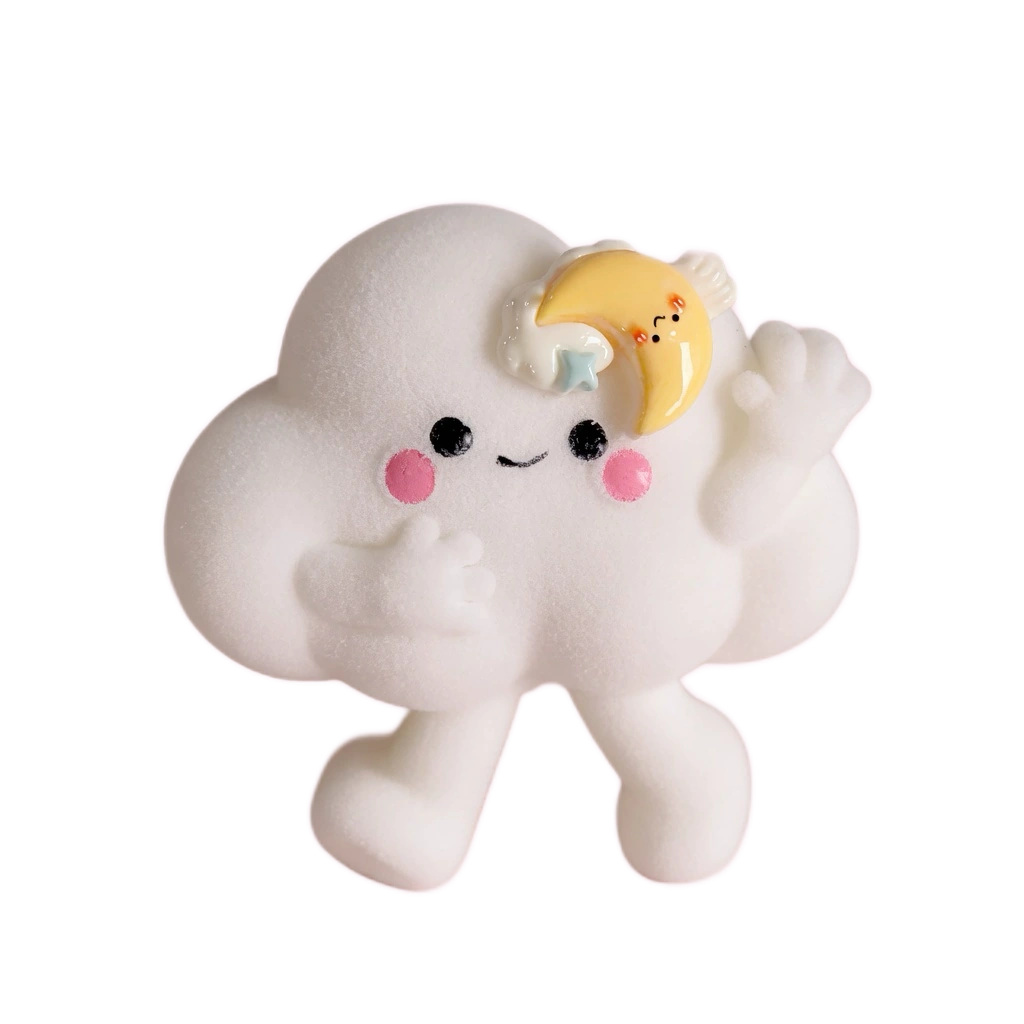 Kawaii Cloud Squishy with Moon, Slow Rising Mochi Squishy Toy