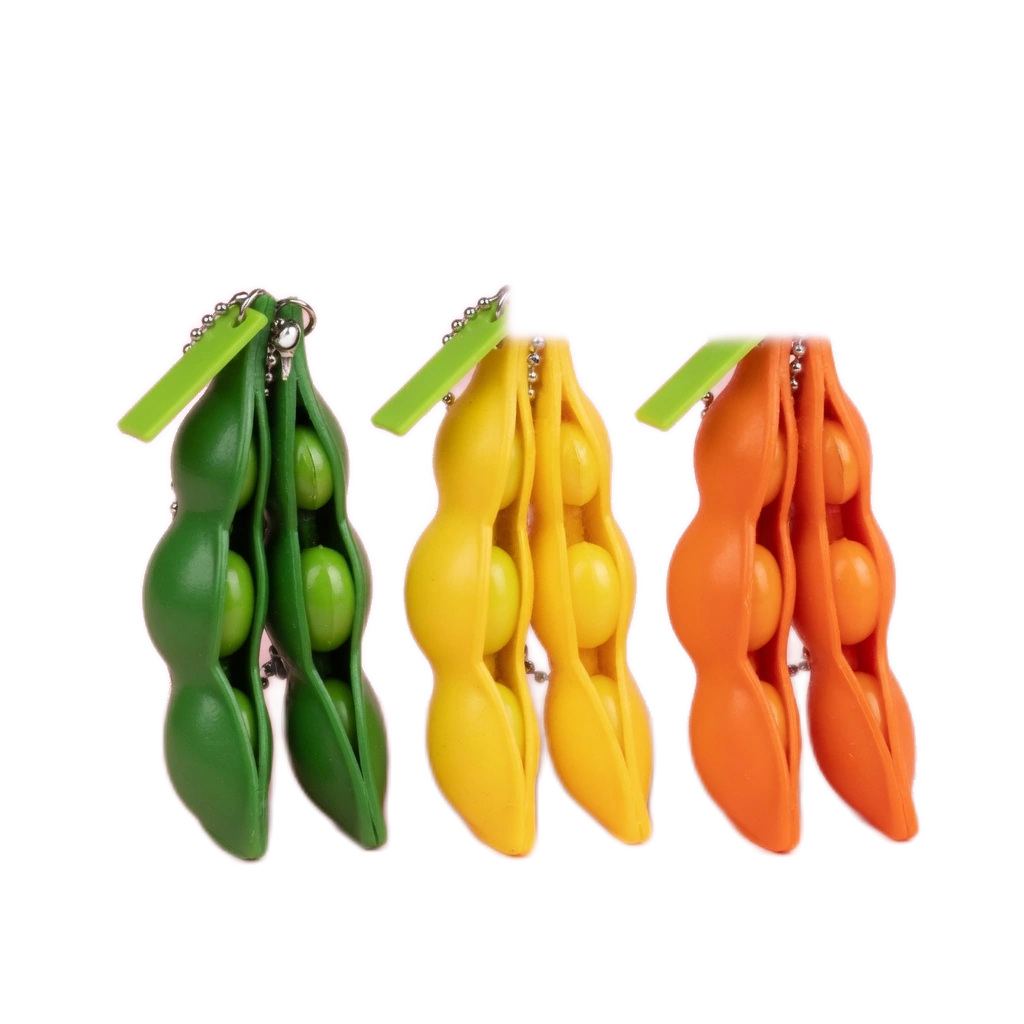 Kawaii Edamame Squishy Fidget Toy - Pop a Bean 3 Pack