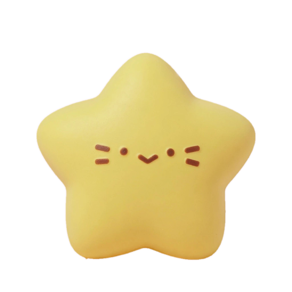 Kawaii Lucky Star Squishy - Slow Rising Soft Squeeze Desk Fidget Toy