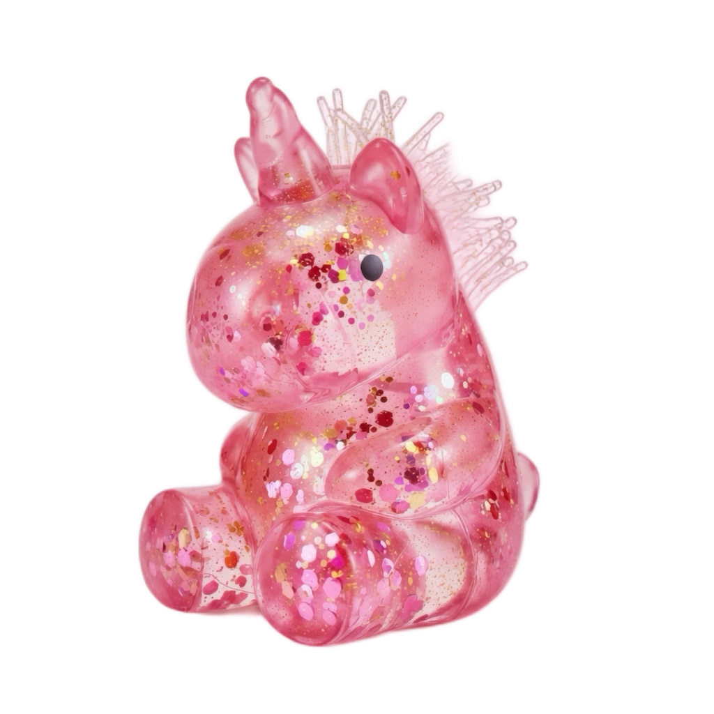 Kawaii Unicorn Squishy Pink Glitter Slow Rising Fidget Toy