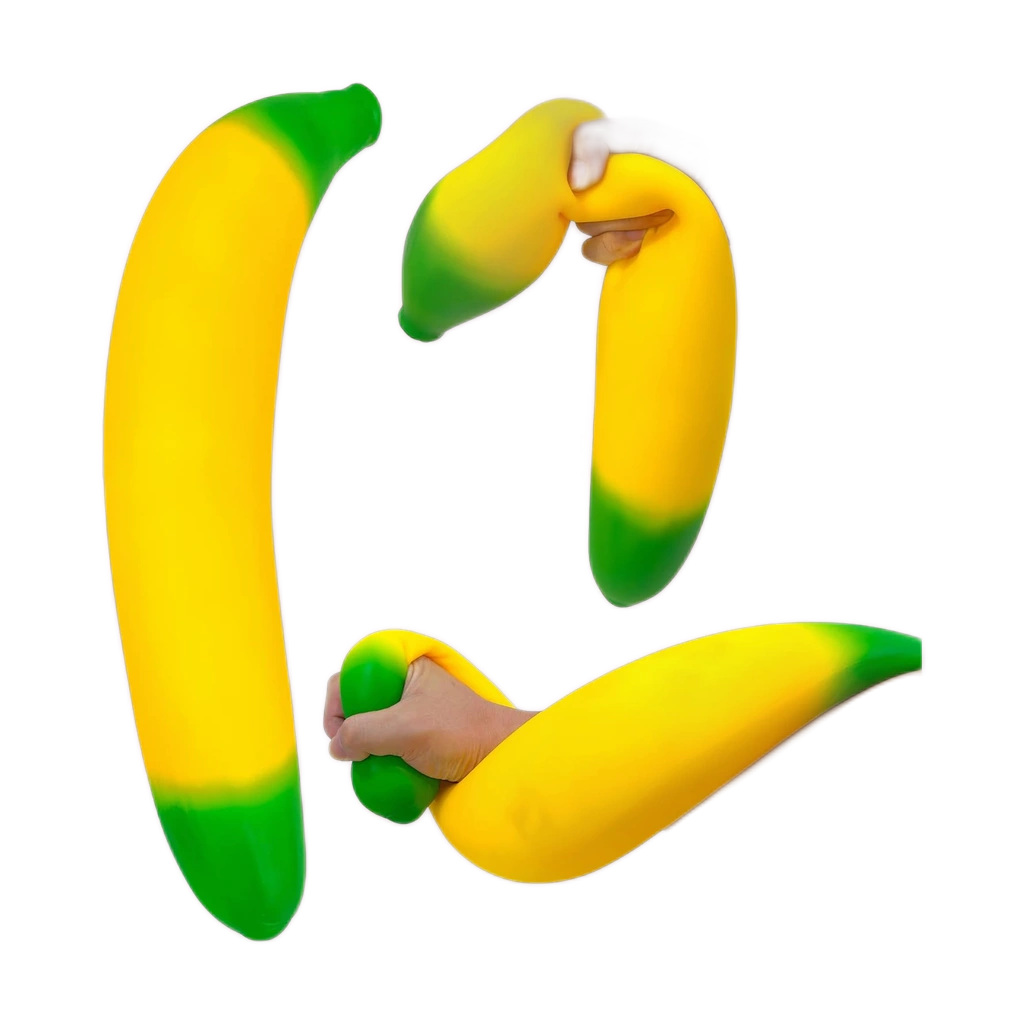 Large Banana Squishy, Big Soft Fruit That Slowly Puffs Back