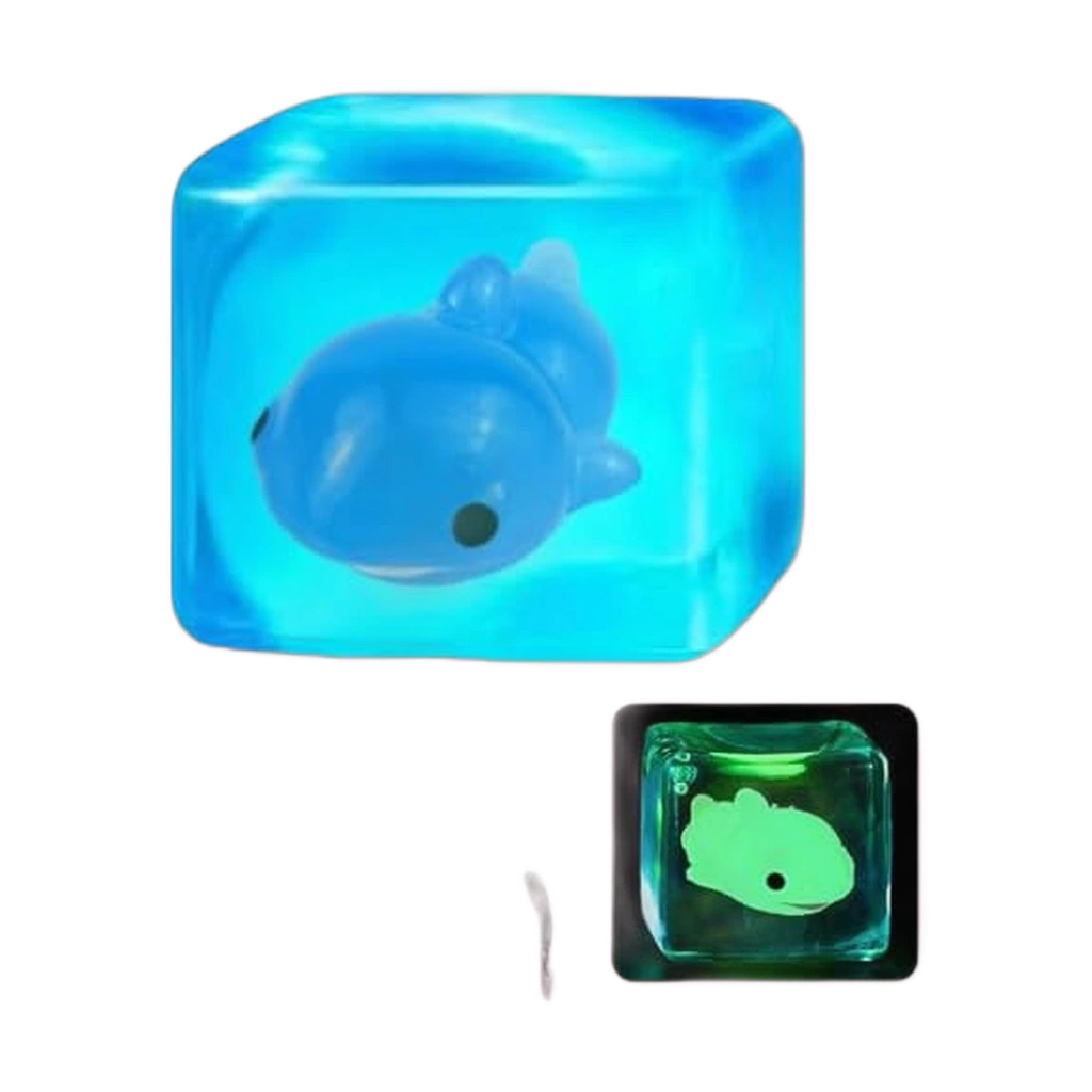 Luminous Dolphin Squishy Ice Cube - Slow Rising Fidget Stress Toy