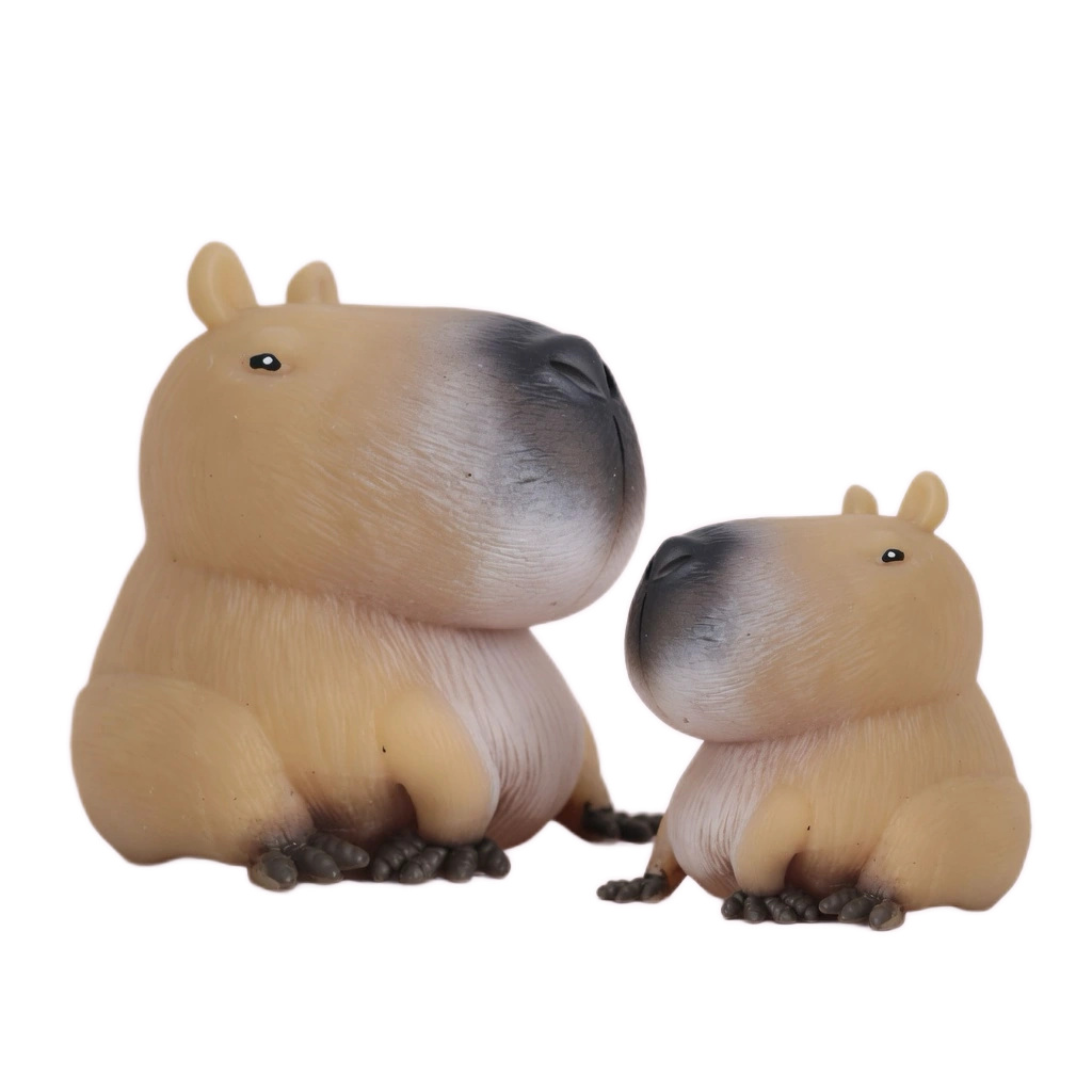 Mama and Baby Capybara Squishy Soft Squeeze Sensory Toy Set