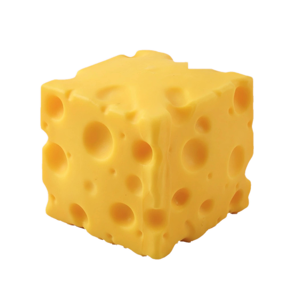 Mini Cheese Cube Squishy, Tiny Golden Squeeze Cube