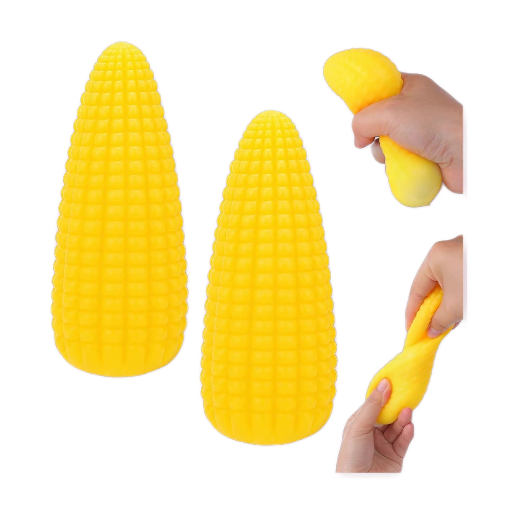 Mini squishy de milho com 2 pacotes de brinquedos de apertar sensoriais macios