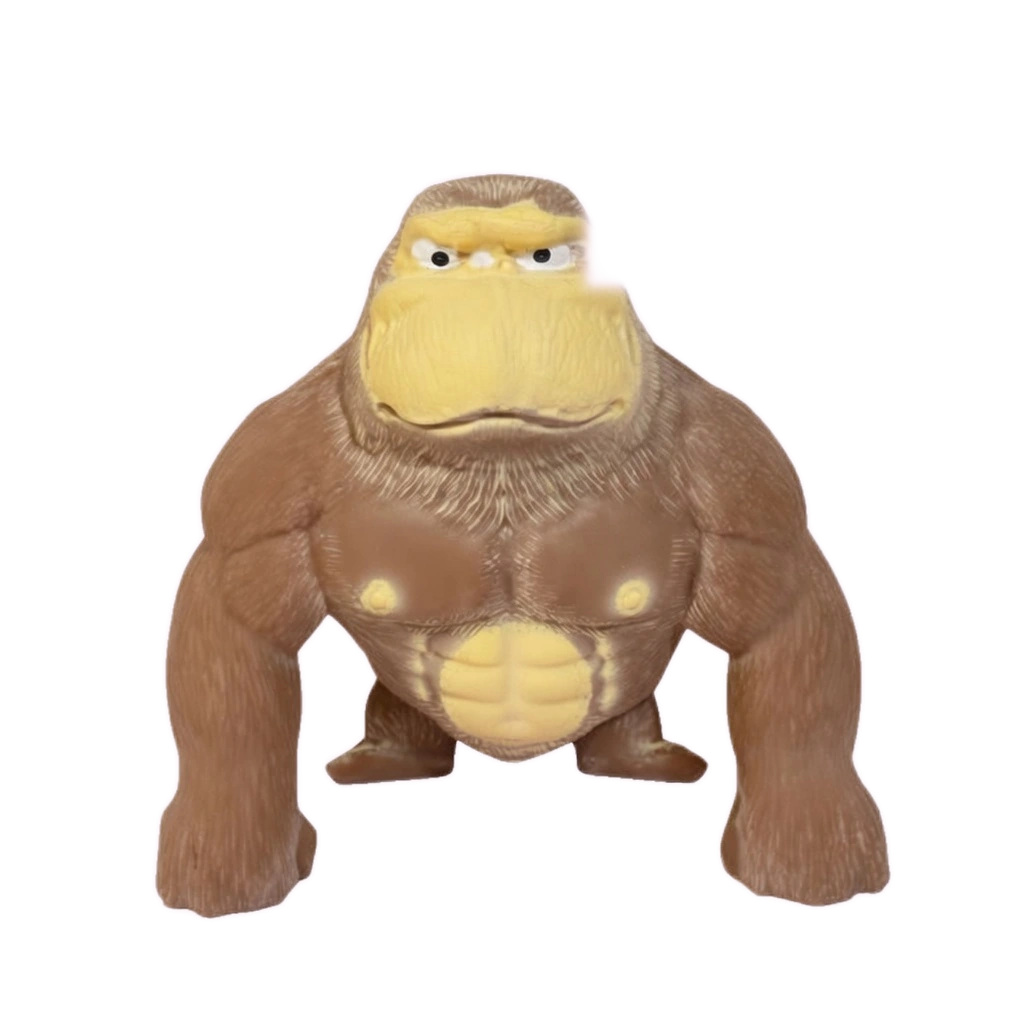 Mini Monkey Squishy Small Tan Stretch Gorilla Fidget Toy