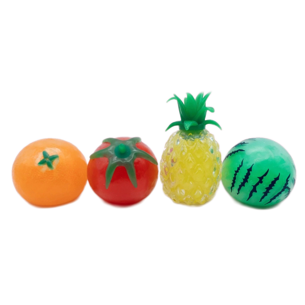 Mini Orange Squishy 4 Pack Squeeze Fruit Fidget Toys