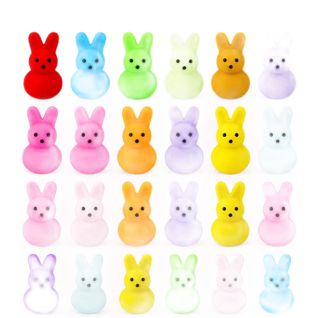 Mochi Bunny Squishy 24 Pack Mini Kawaii Squeeze Toy Set