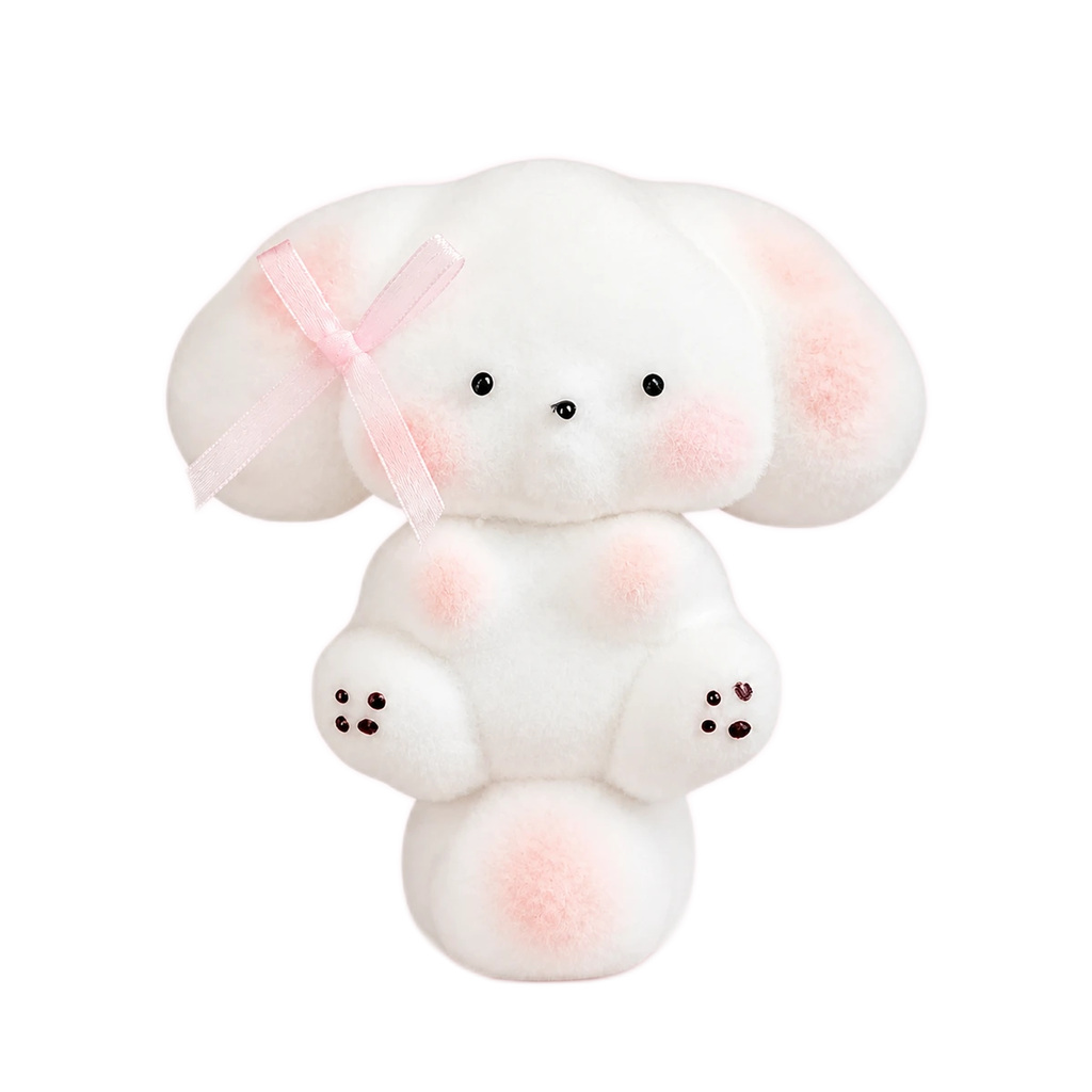 Mochi Dog Squishy Soft Puppy with Blush Cheeks and Bow