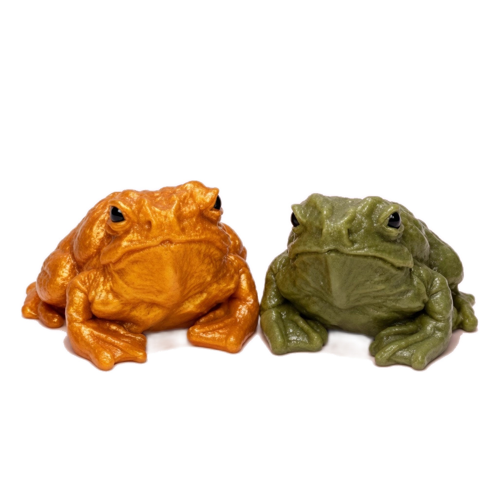 Moldable Frog Squishy Toad 2 Pack Squeeze Stress Toy