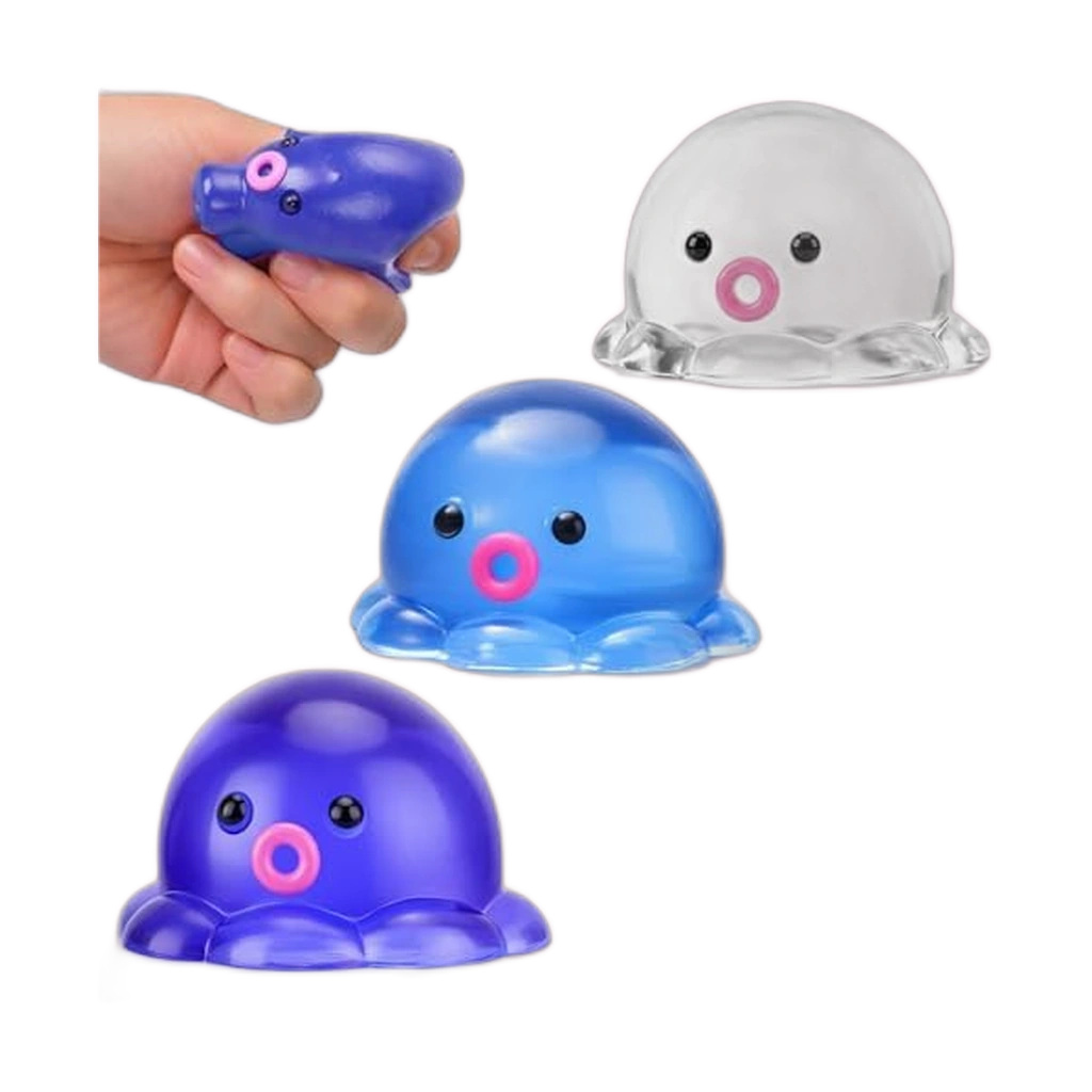Octopus Squishy 3 Pack, Soft Mochi Stretchy Fidget Toys