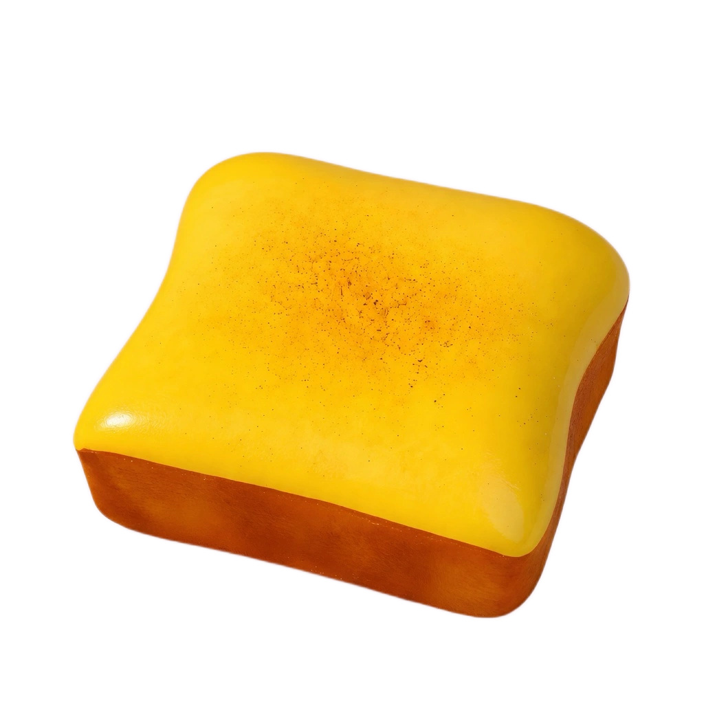 Palm Size Bread Squishy - Pocket Toast Squeeze Fidget