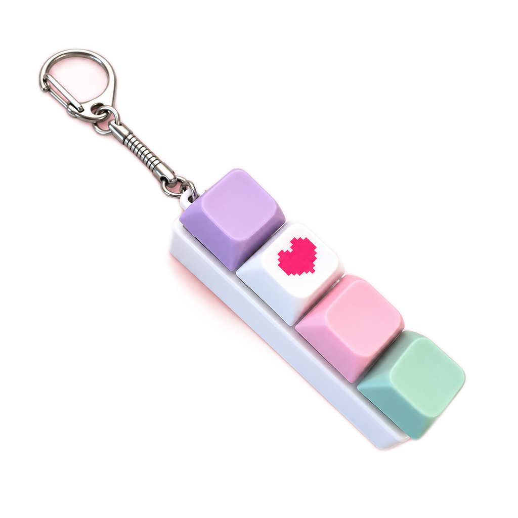 Pastel Keyboard Keychain