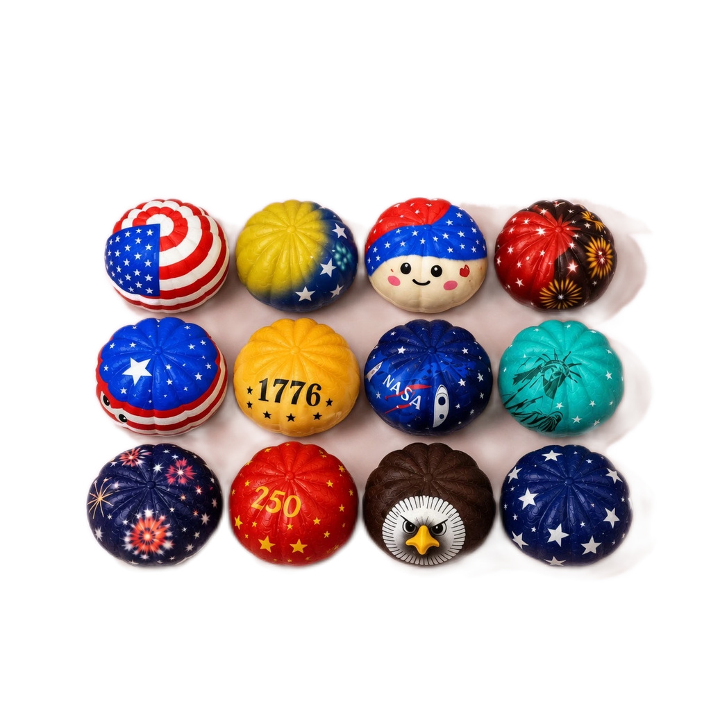 Patriotic Dumpling Squishy Box – Liberty 250 Edition, 12 Collectible 4th of July Designs