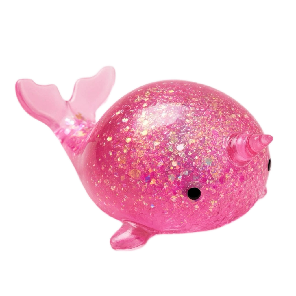 Pink Narwhal Squishy Kawaii Slow Rising Glitter Squeeze Toy