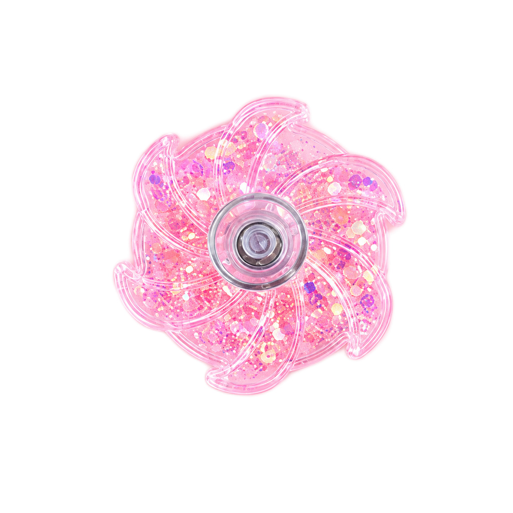 Pink Petal Glitter Spinner