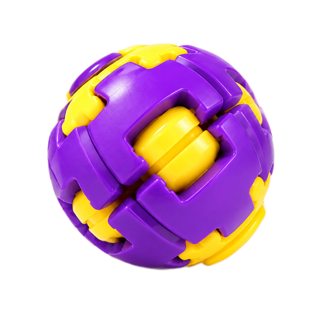 PURPLE YELLOW MODULAR SPIN BALL photo