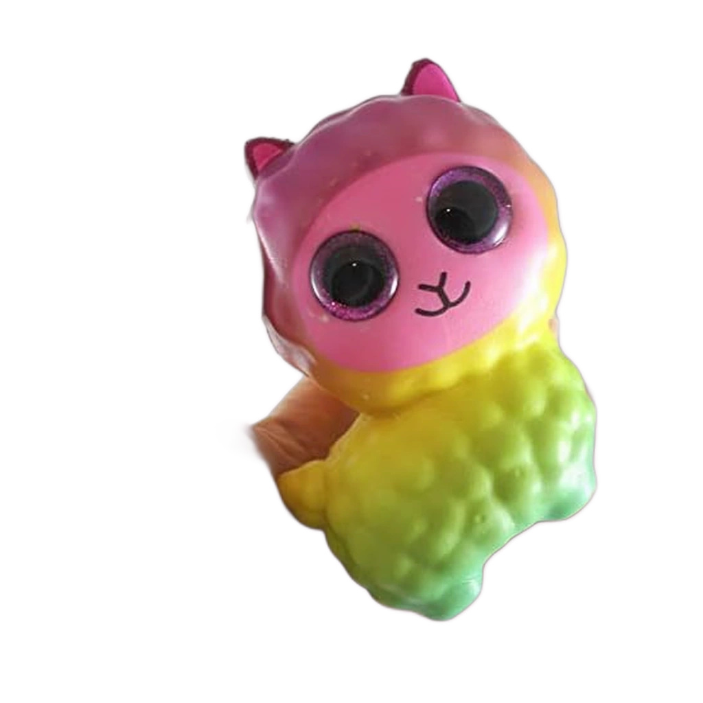 Rainbow Llama Squishy, Kawaii Glitter Sensory Squeeze Toy