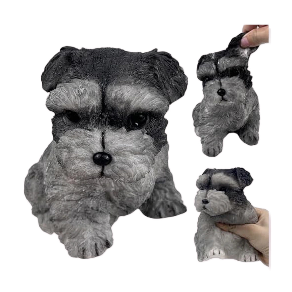 Realistic Dog Squishy Mini Schnauzer Slow Rising Fidget