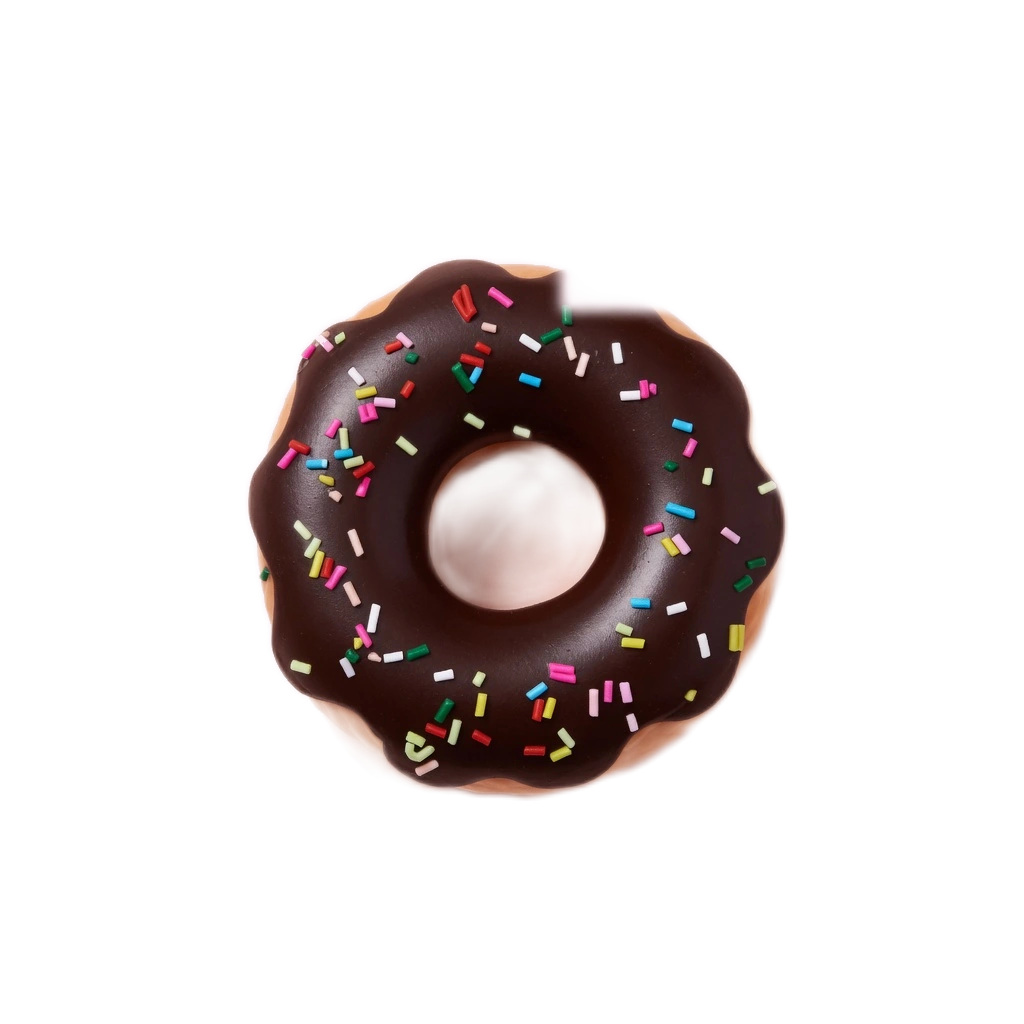 Realistic Donut Squishy, Soft Chocolate Squeeze Toy