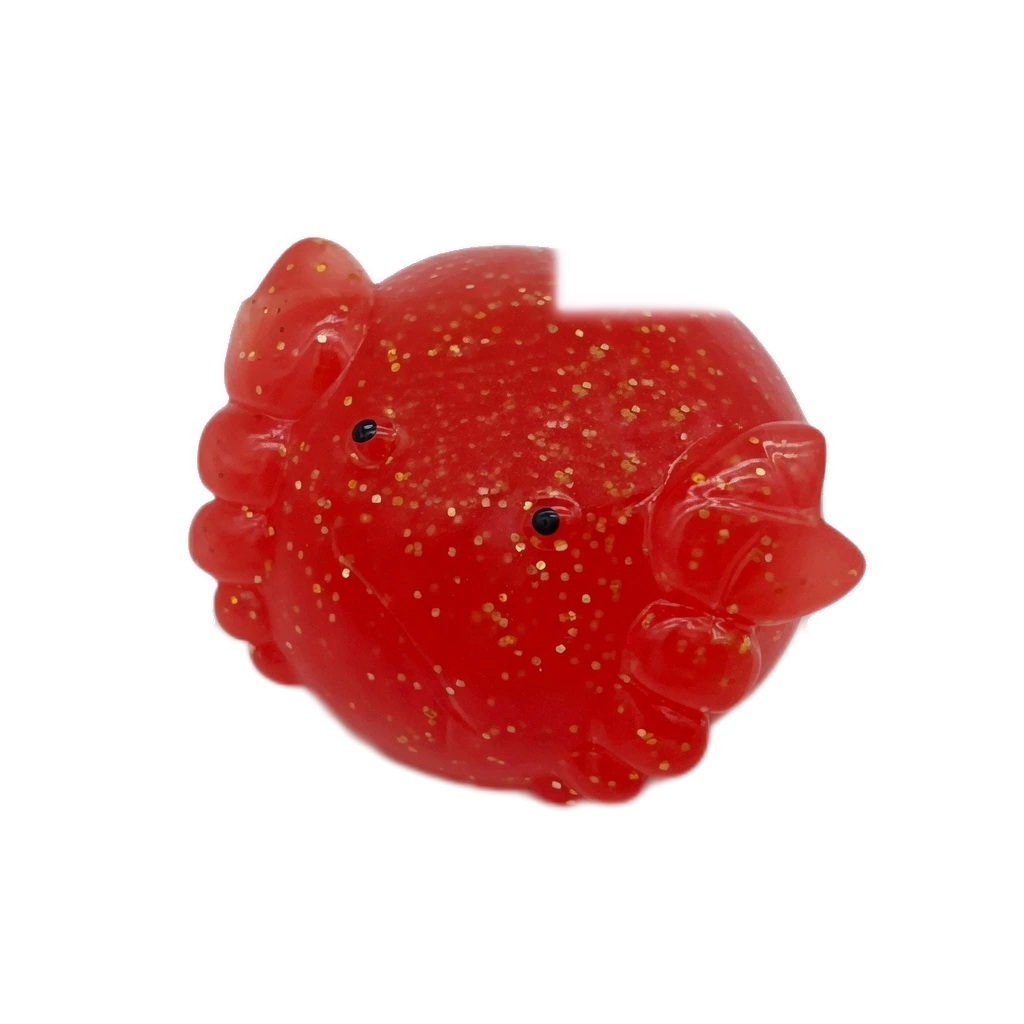 Red Glitter Crab Squishy Slow Rising Squeeze Sensory Toy