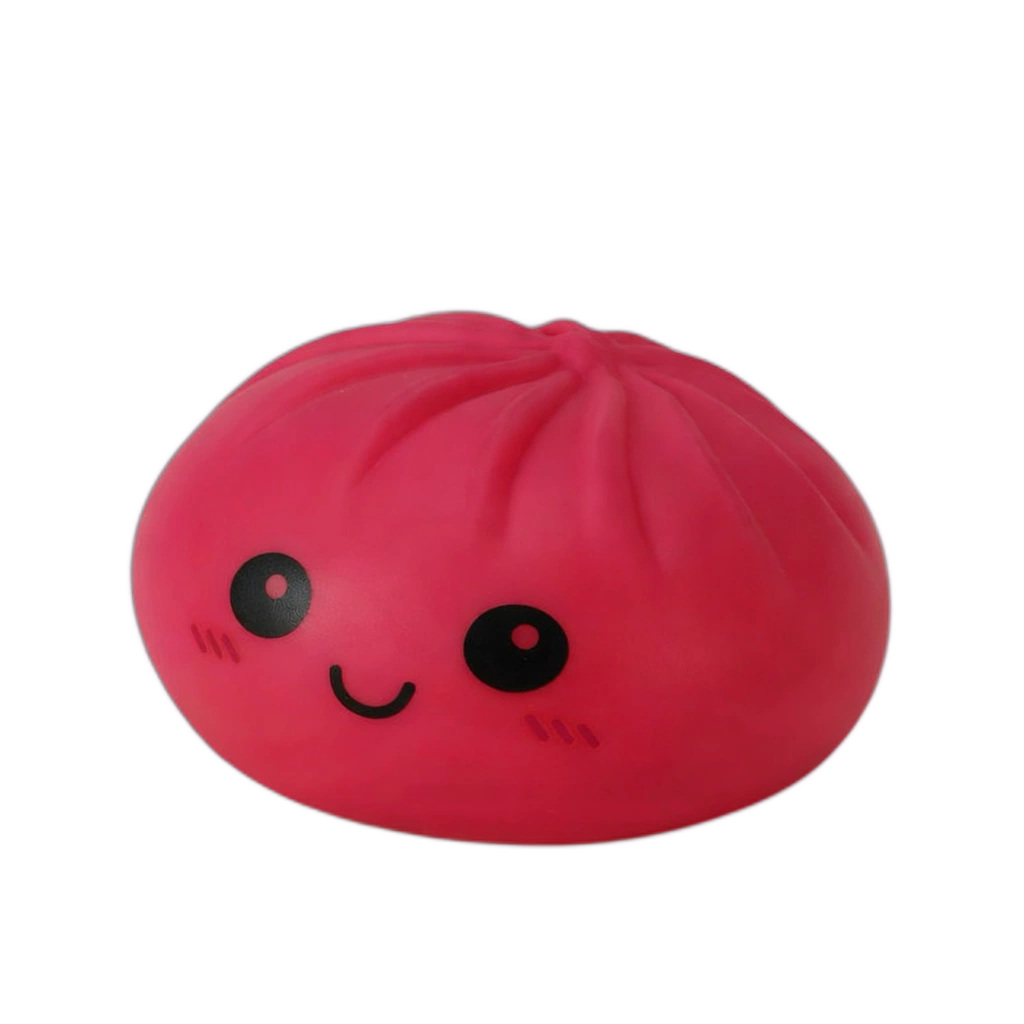 Red Jumbo Pea Pod Squishy, Soft Slow Rising Bao Bun Fidget Toy