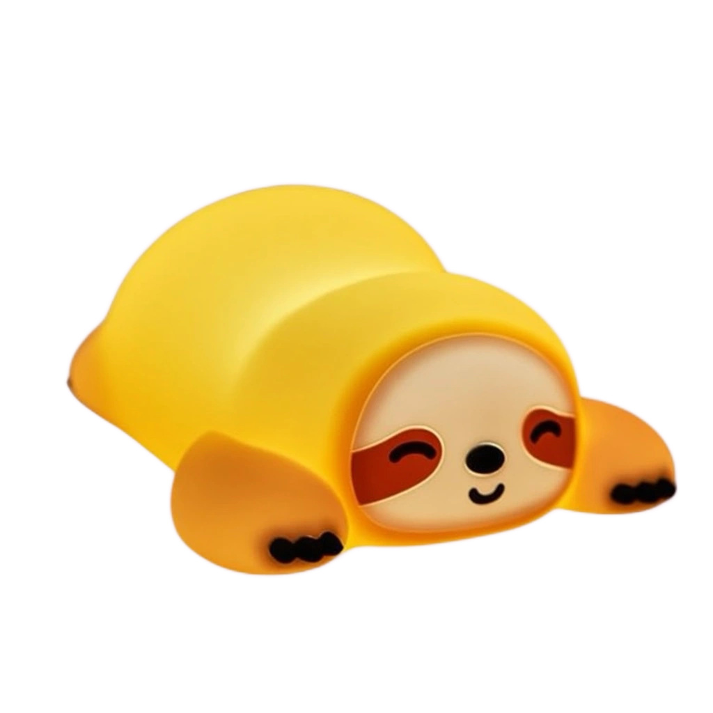 Sleepy Sloth Squishy Lamp - Squeezable Silicone Sensory Toy