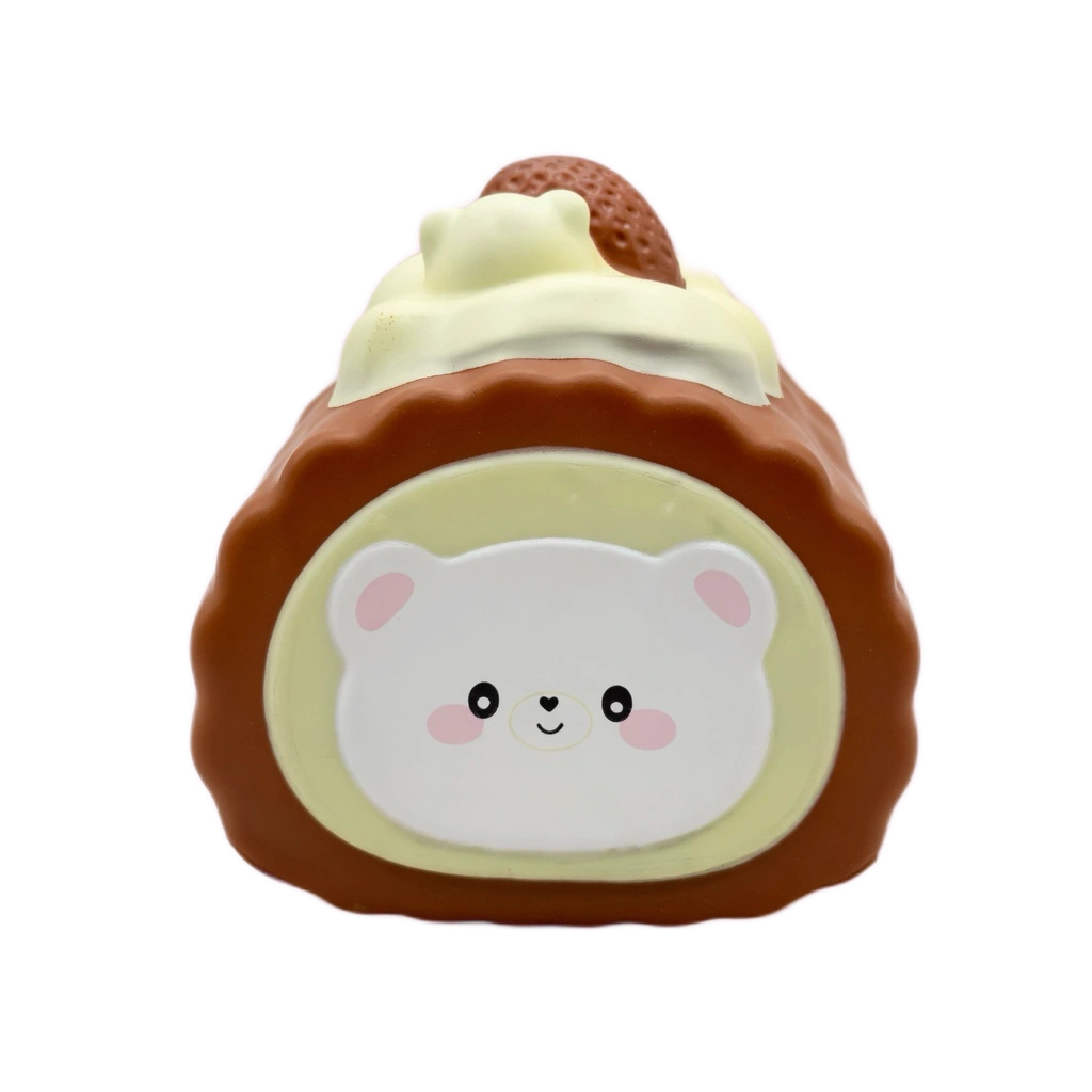 Slow Rising Bear Squishy Chocolate Cake Roll Fidget Toy