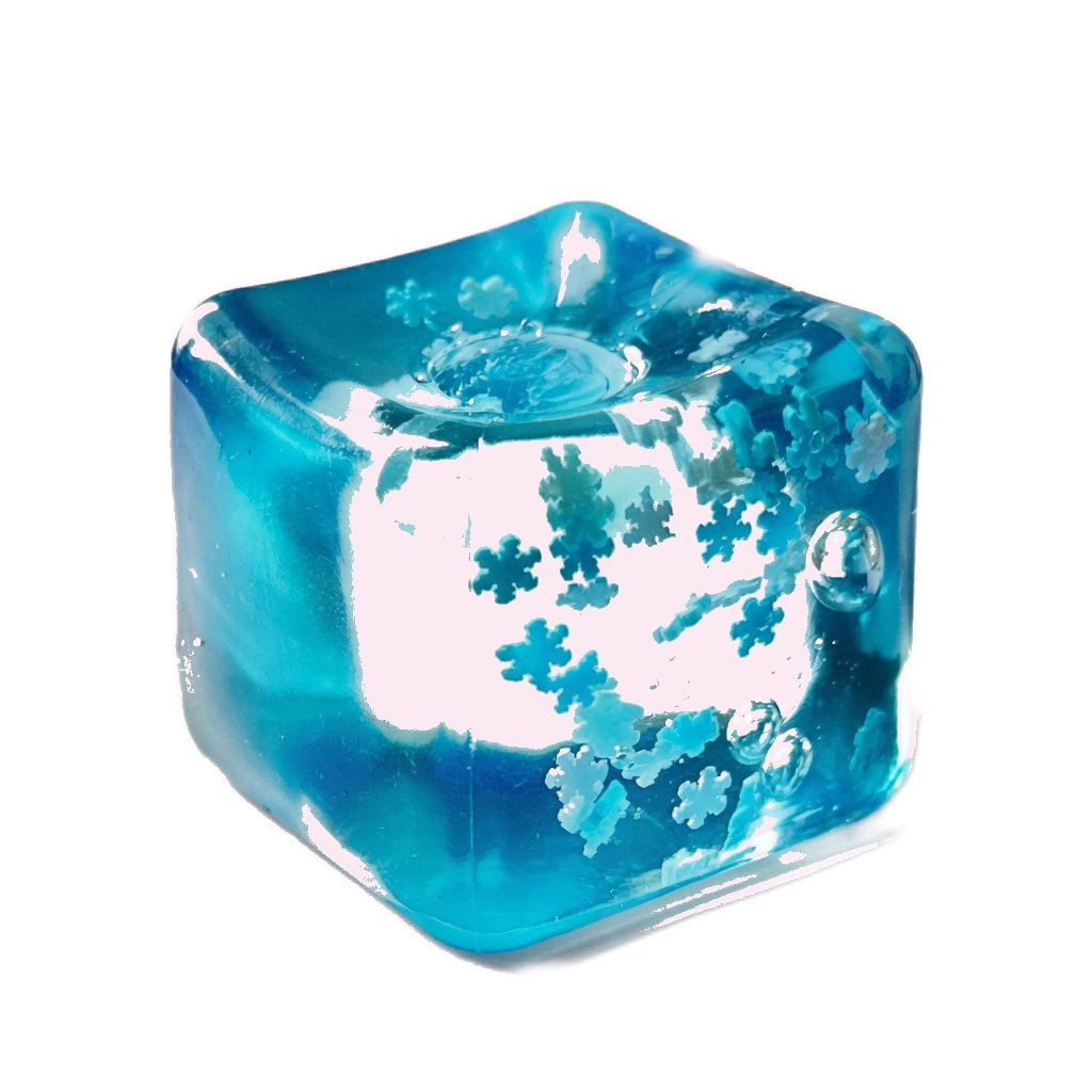 Snow Globe Ice Cube Squishy - Snowflake Slow Rising Stress Ball