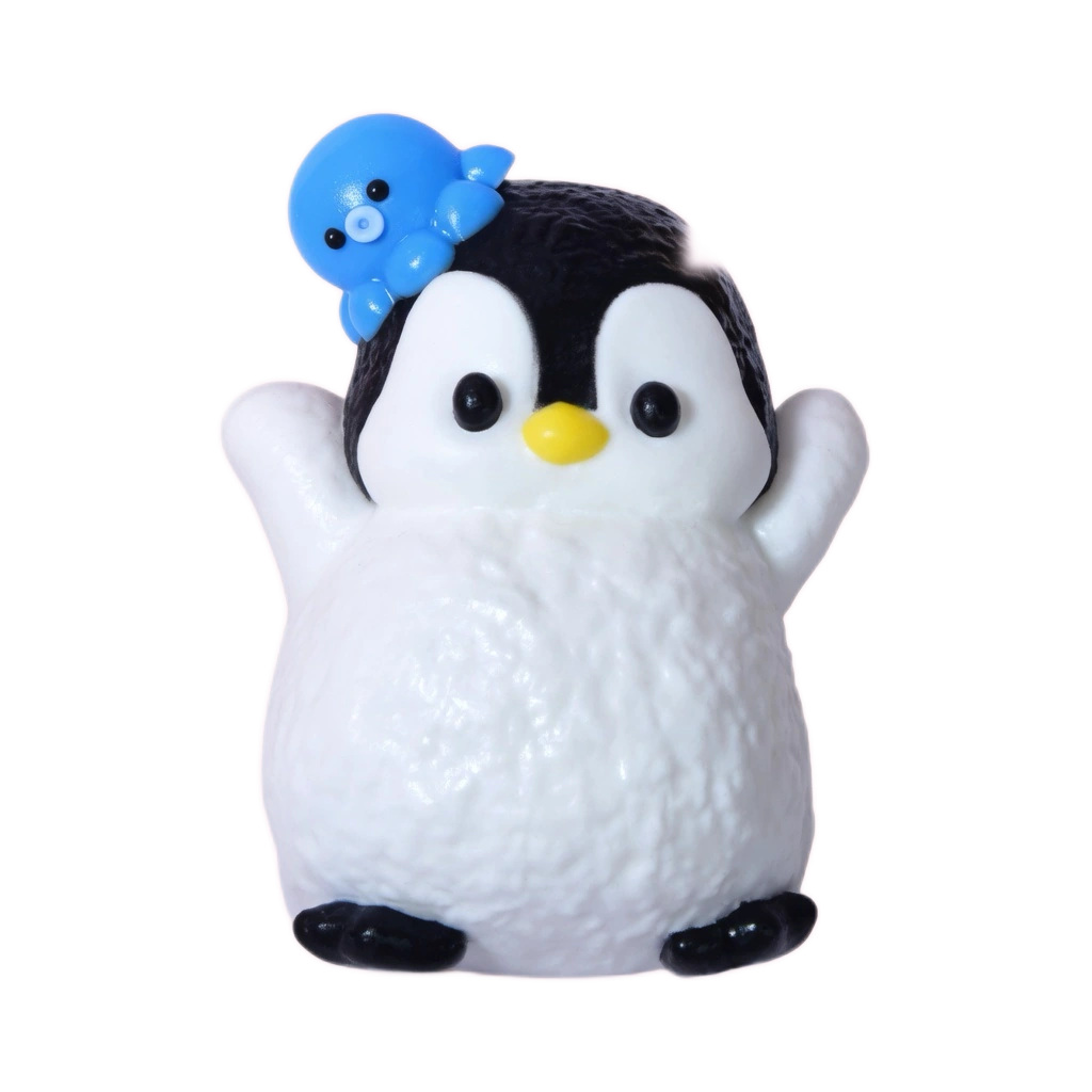 Soft Penguin Squishy Squeeze Toy with Octopus Pal