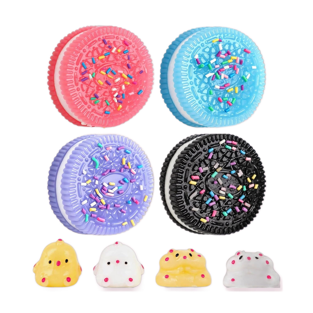 Sprinkle Cookie Squishy 4 Pack Cute Fidget Squeeze Toys