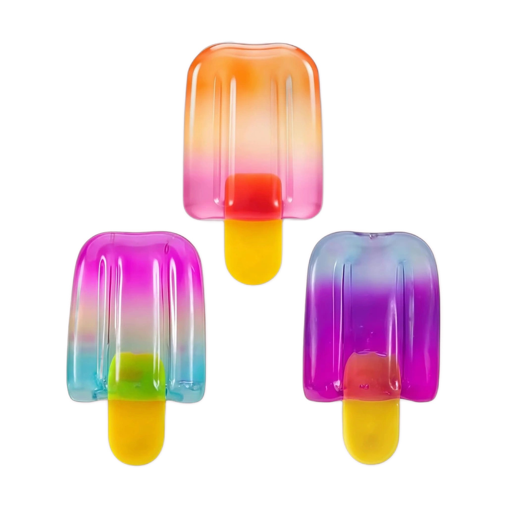Stress Relief Ice Cream Squishy 3-Piece Squeeze Toy Set