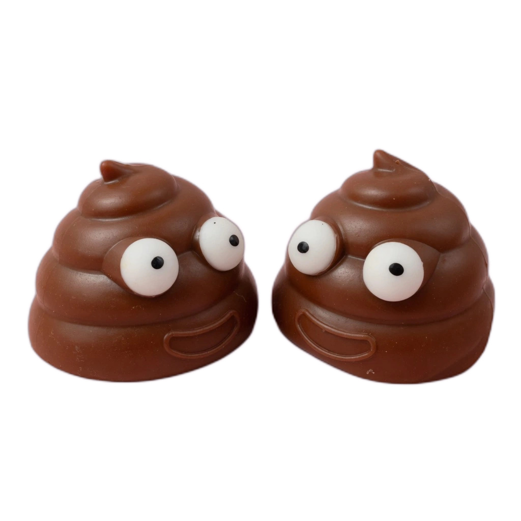 Stretchy Poop Squishy - 2 Pack Googly Eye Squeeze Stress Toy