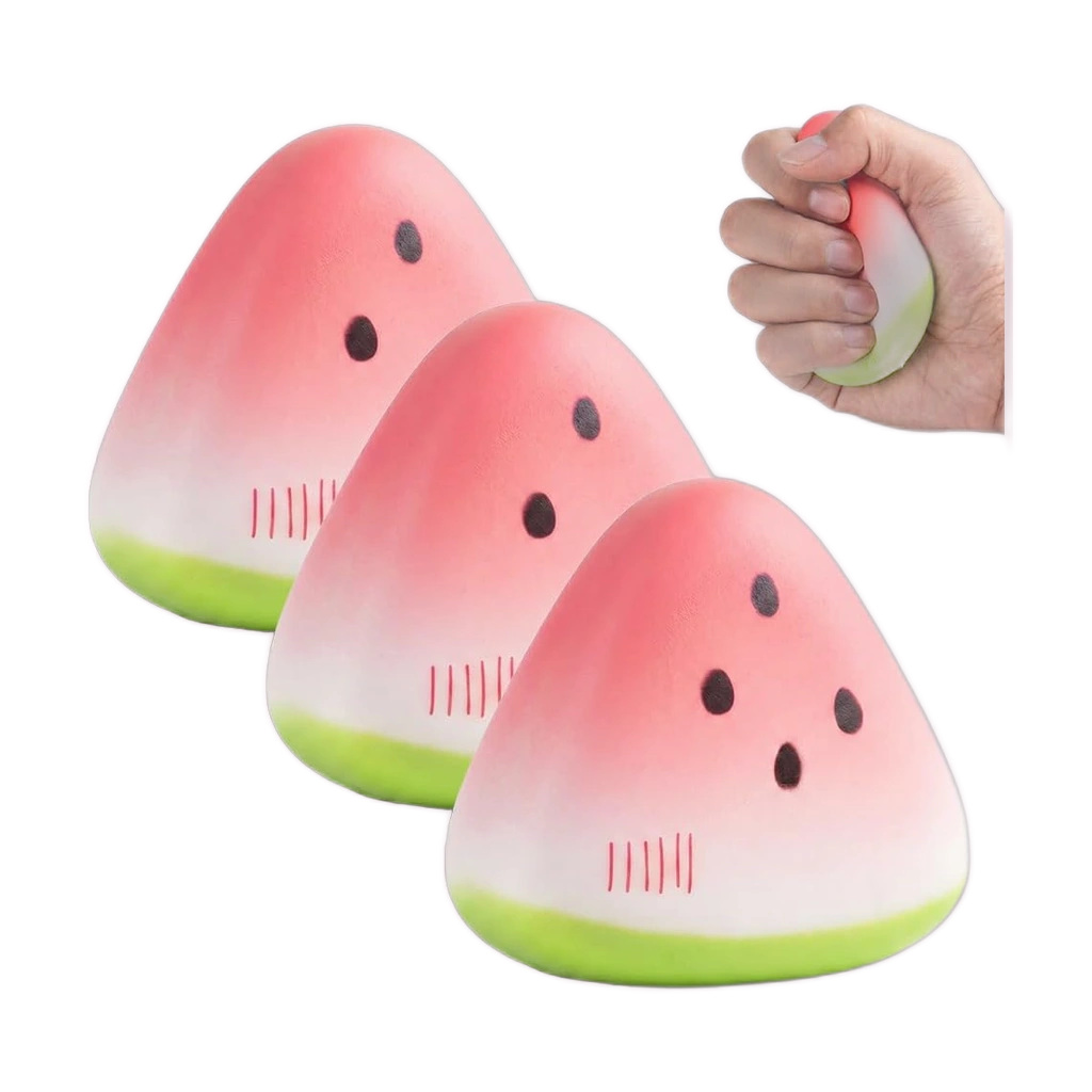 Stretchy Watermelon Squishy Trio Soft Slow Rising Fidget Toy