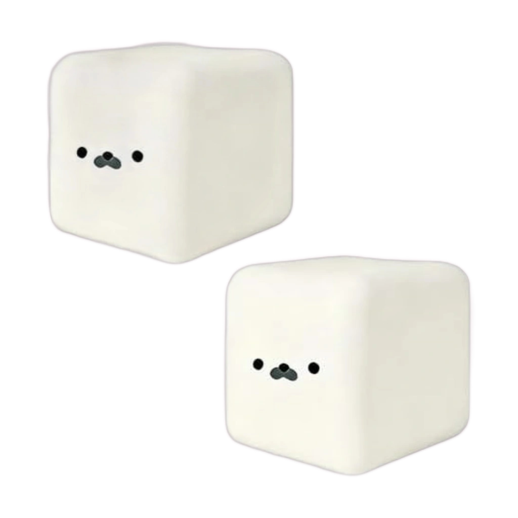 Tofu Seal Squishy 2 Pack Mochi Squeeze Stress Relief Toy