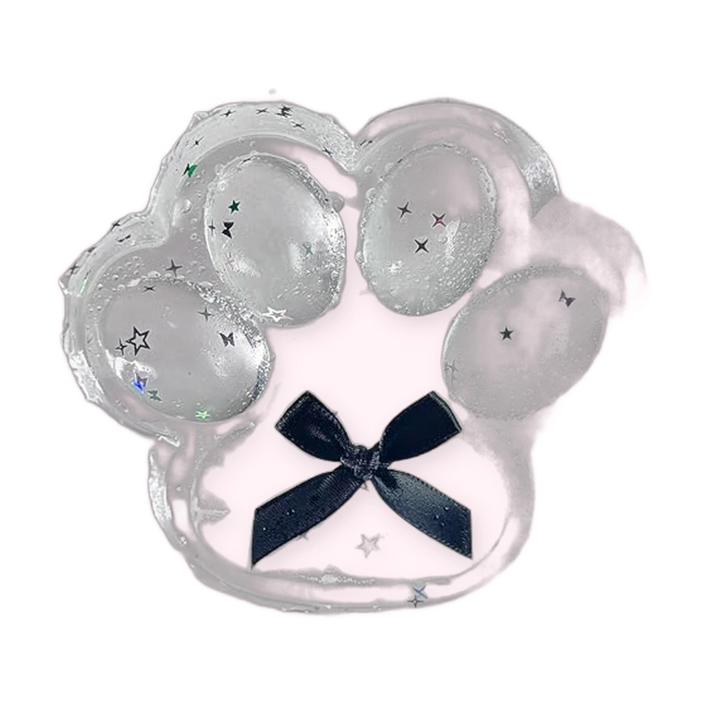 Transparent Cat Squishy Paw, Starry Slow Rising Jelly Toy