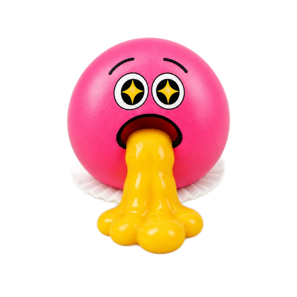 Vomiting Egg Squishy — Funny Squeeze-and-Spit Gag Stress Toy