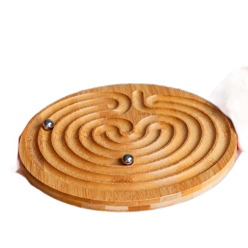 WOODEN ROLLING MAZE BOARD foto